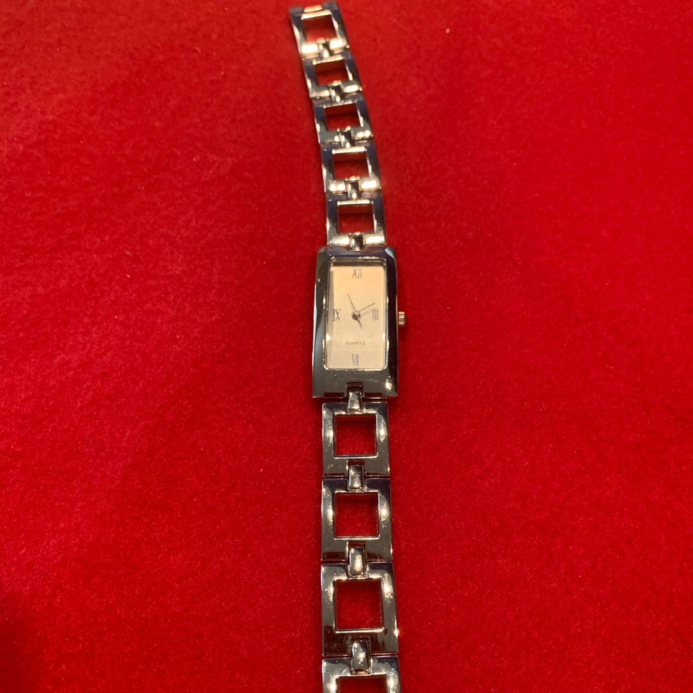 Silver bracelet watch